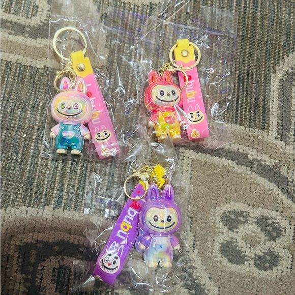 Colorful Labubu Keychain Set - Picture 1 of 5